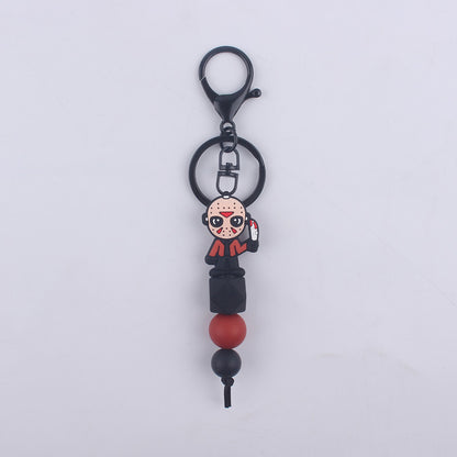 Halloween Themed Silicone Bead Keychain Assortment Charm Set 11