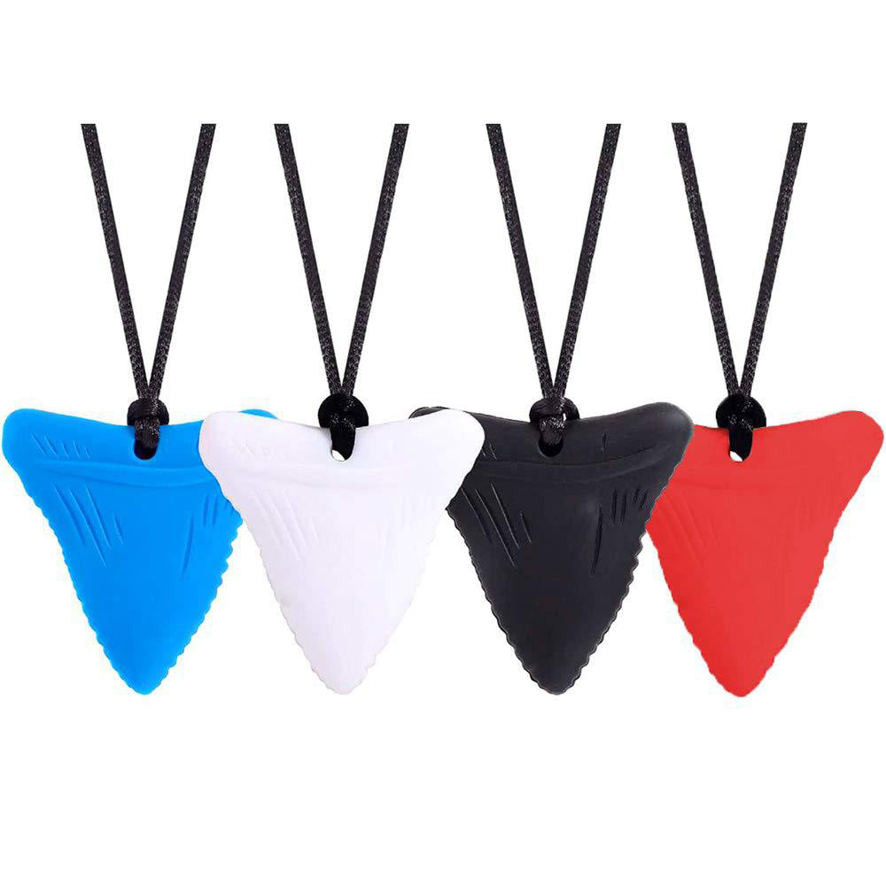 Silicone Baby Shark Teething Chew Necklace 4.9 x 5cm 2