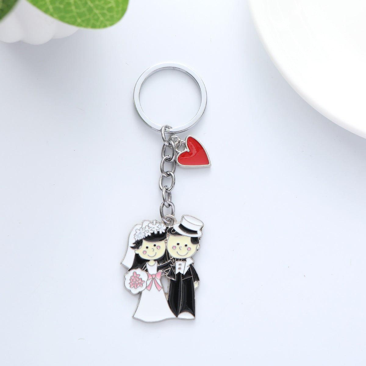 Love Couple Alloy Keychain Metal Romantic Charm 6