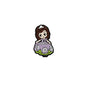 20Pcs Silicone Focal Beads Cartoon Princess Sitting Pose 7