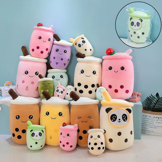 Fruit Milk Tea Cup Plush Pillow Soft Stuffed Animal 35cm