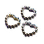 10Pcs 39x43mm Solid Color Plated Love Circle Acrylic Beads 5
