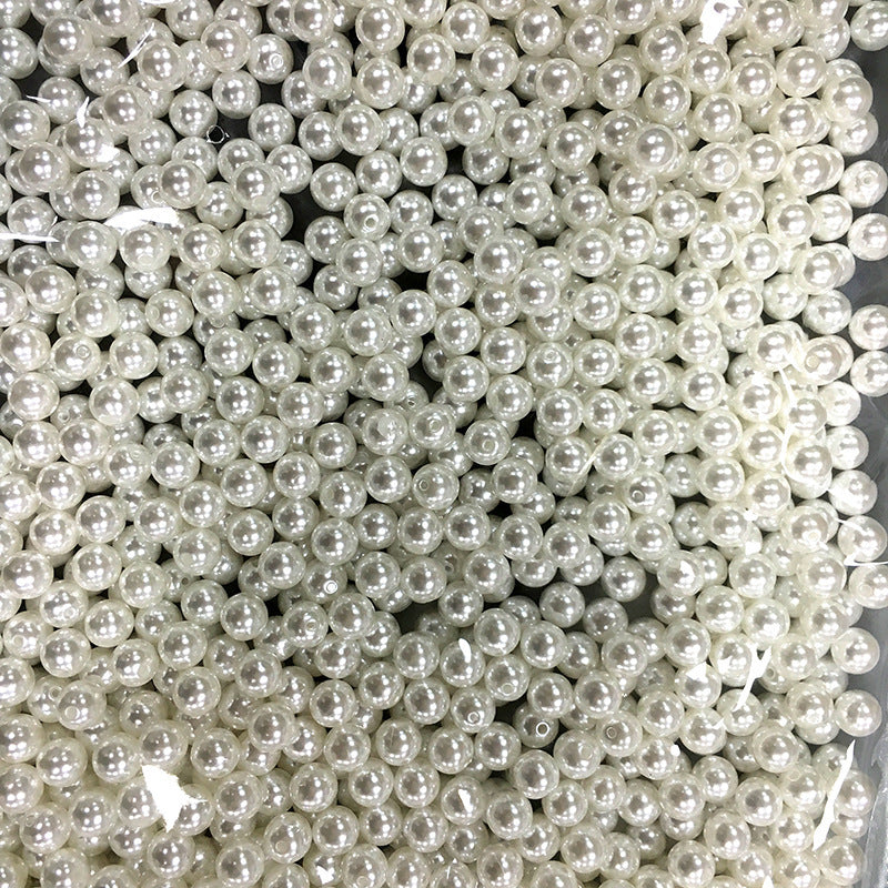 3mm-16mm Creamy White Imitation Pearl Acrylic Beads Jewelry Making 2