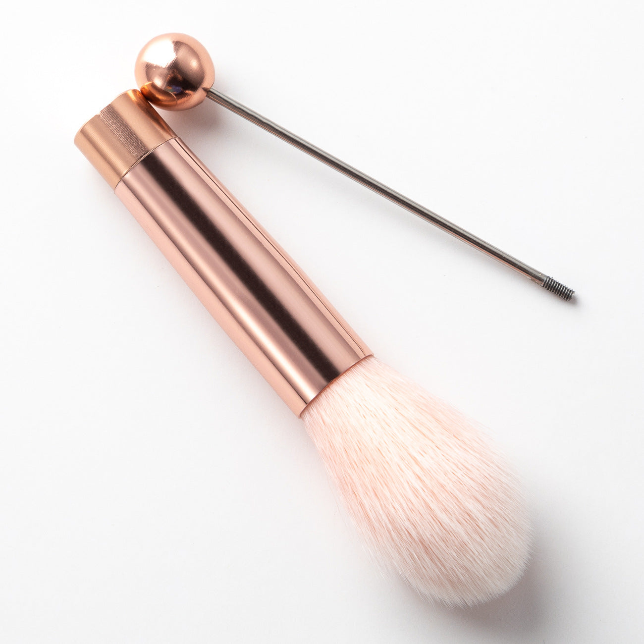 5pcs Beadable Makeup Brush Set Metal DIY Craft Supplies 4