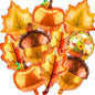 Pumpkin and Maple Leaf Foil Balloon Set Thanksgiving Party Decoration 2