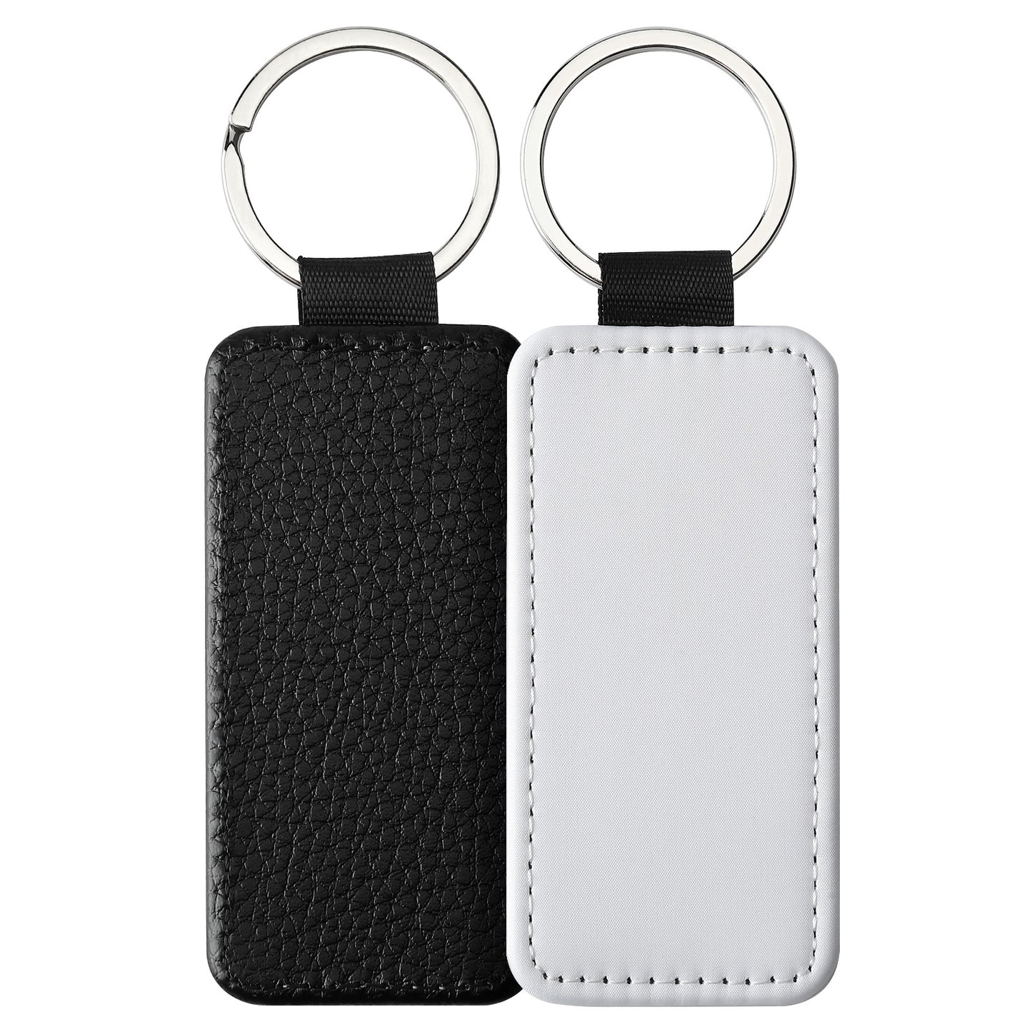 Sublimation Blank Leather Keychain Rectangular and Heart Shape 16