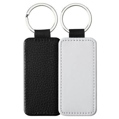 Sublimation Blank Leather Keychain Rectangular and Heart Shape 16