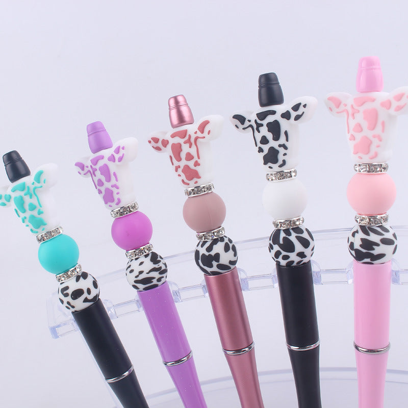Cowhead Silicone Beaded Pens Colorful Handmade Office School Supplies 3