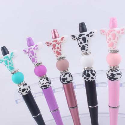 Cowhead Silicone Beaded Pens Colorful Handmade Office School Supplies 3