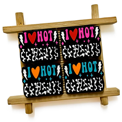 20Pcs Silicone Focal Beads Color Letter Hot Design 3