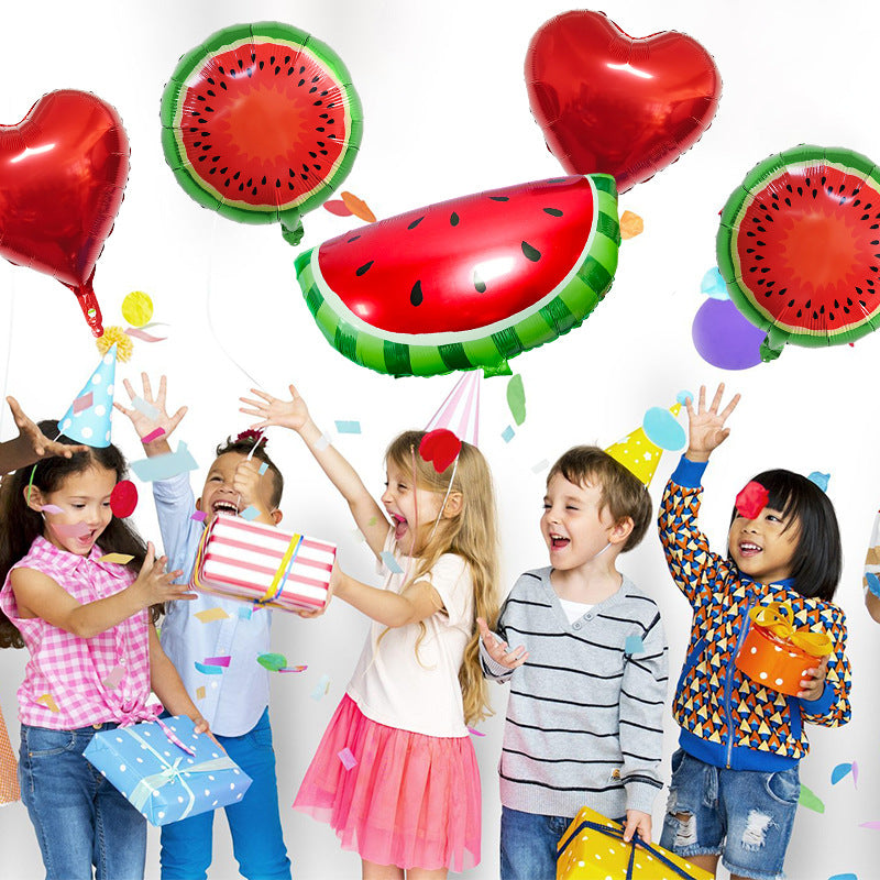Summer Fruit Foil Balloons Birthday Party Decoration Set 5pcs 5