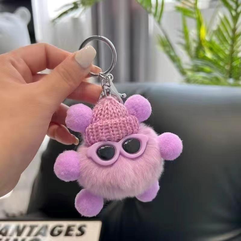 Small Monster Pom Pom Doll Keychain Plush Charm Accessory 16
