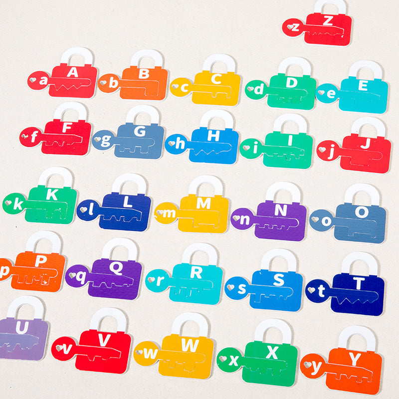 Wooden Alphanumeric Key Pairing Montessori Toys Educational Activity 2