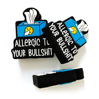 20Pcs Silicone Focal Beads Paper Drawing Tissue Box with Text 4