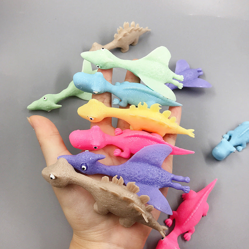 TPR Slingshot Dinosaur Finger Flying Flingers Sensory Toy 2