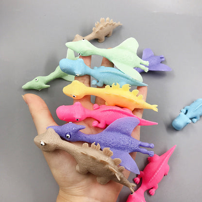 TPR Slingshot Dinosaur Finger Flying Flingers Sensory Toy 2