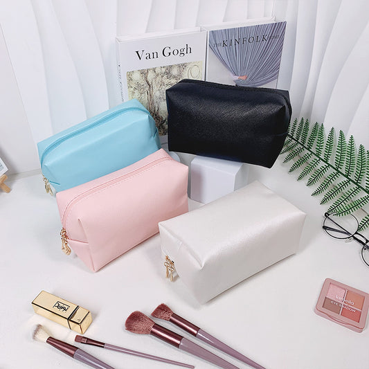 PU Leather Makeup Bag Cosmetic Travel Portable Toiletry Storage Bag