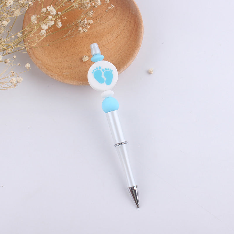 Heart Animal Silicone Beaded Pens Handmade Office School Supplies 7