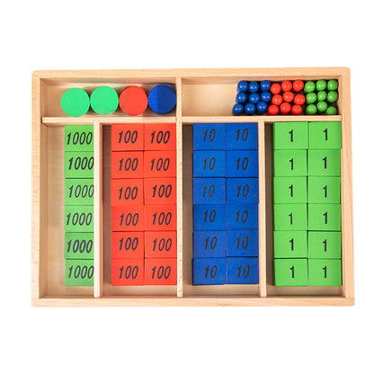 Wooden Montessori Toys Counting Blocks Educational Toy 29x21cm 3