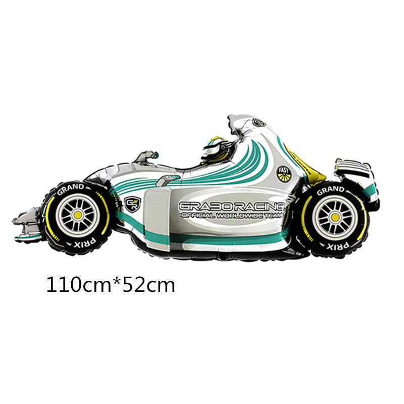 Racing Car and Tire Foil Balloon Set Birthday Party Decoration 5pcs 12