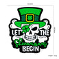 20Pcs Silicone Focal Beads Lucky Grass Pirate Skull Wearing Green Hat 2