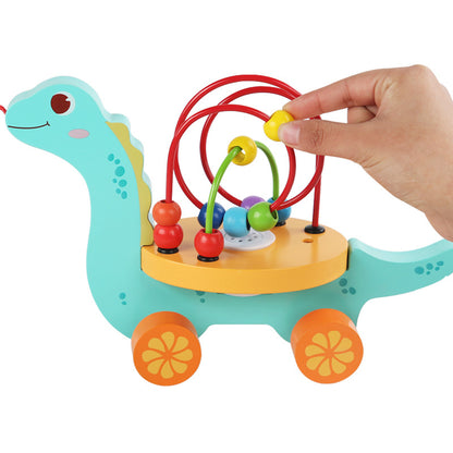 Wooden Bead Maze Pull Toy Educational Activity for Toddlers 3