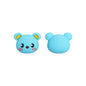 20Pcs Silicone Focal Beads Blue Bear Yellow Bear Black Bear Face Design 6