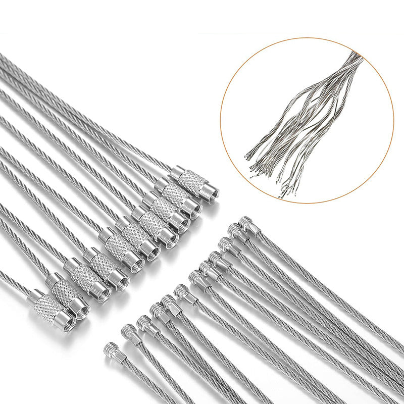 20pcs Stainless Steel Beadable Cup Charm Wire 1.5mm x 110-200mm 3