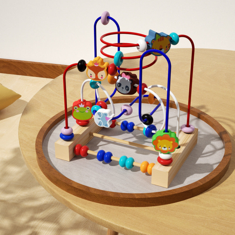 Animal Wooden Bead Maze Educational Toy for Toddlers 2