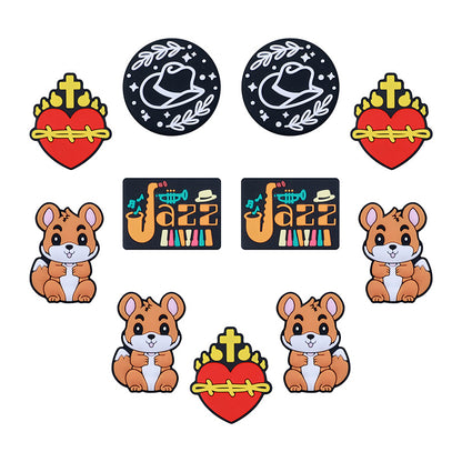 20Pcs Silicone Focal Beads Cartoon Squirrel Sitting Pose