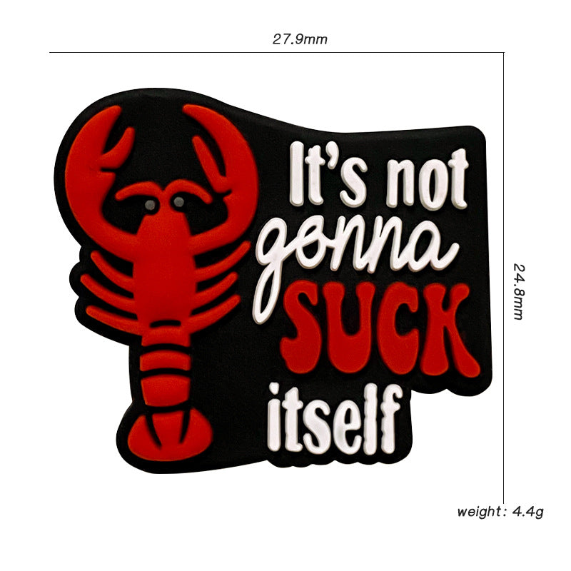 20Pcs Silicone Focal Beads Red Shrimp Holding Claw Design 2