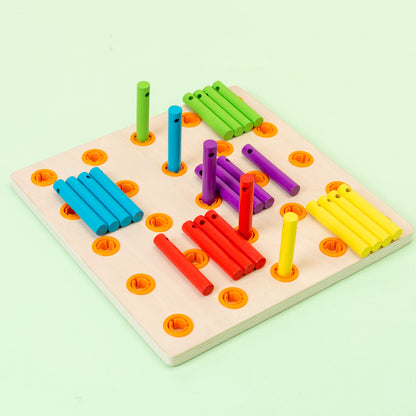 Wooden DIY Threading Board Montessori Toys for Toddlers 2