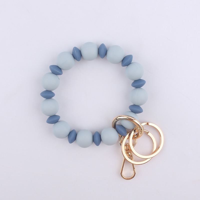 Spacer Beads Silicone Bead Wristlet Keychain 6