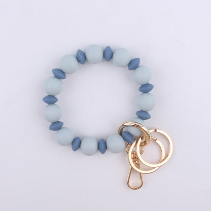 Spacer Beads Silicone Bead Wristlet Keychain 6