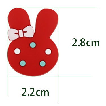 Silicone Focal Beads Butterfly Bow Rabbit Head Macaron Colored Design 3