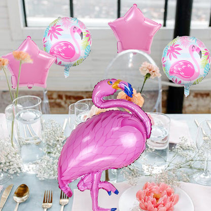 Rainforest Theme Flamingo Pineapple Foil Balloon Set Party Decoration 4