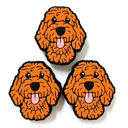 20Pcs Silicone Focal Beads Teddy Dog Face Front Facing 3