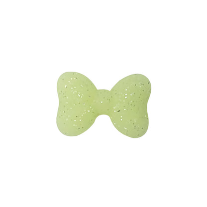 20Pcs Silicone Focal Beads Bow Cross Solid Luminous Design 9