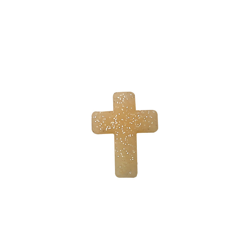 20Pcs Silicone Focal Beads Bow Cross Solid Luminous Design 21