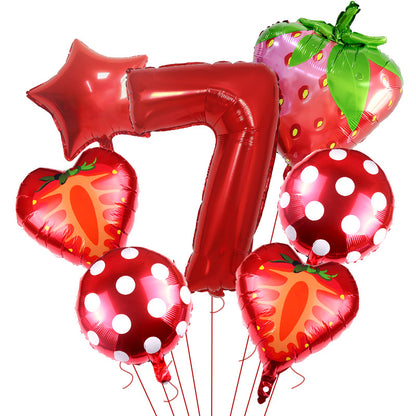 Strawberry Foil Balloon Set Party Decoration 32 Inch 11