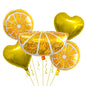 Summer Fruit Foil Balloons Birthday Party Decoration Set 5pcs 8