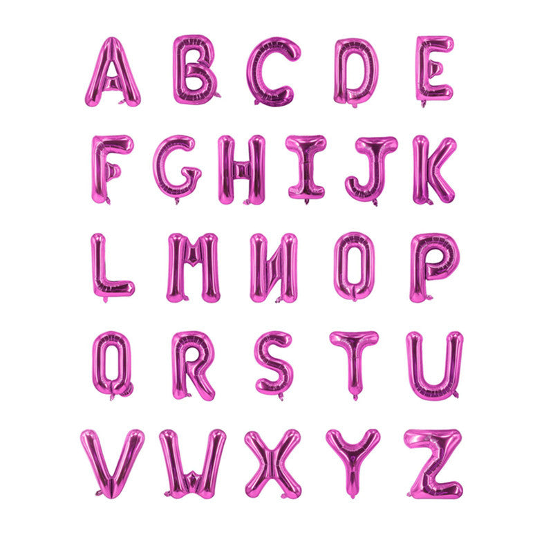 Purple Letter Foil Balloons 16 Inch Thin Version 50pcs