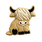 20pcs Silicone Focal Beads Yak Sitting Pose Khaki and Coffee Colors 3
