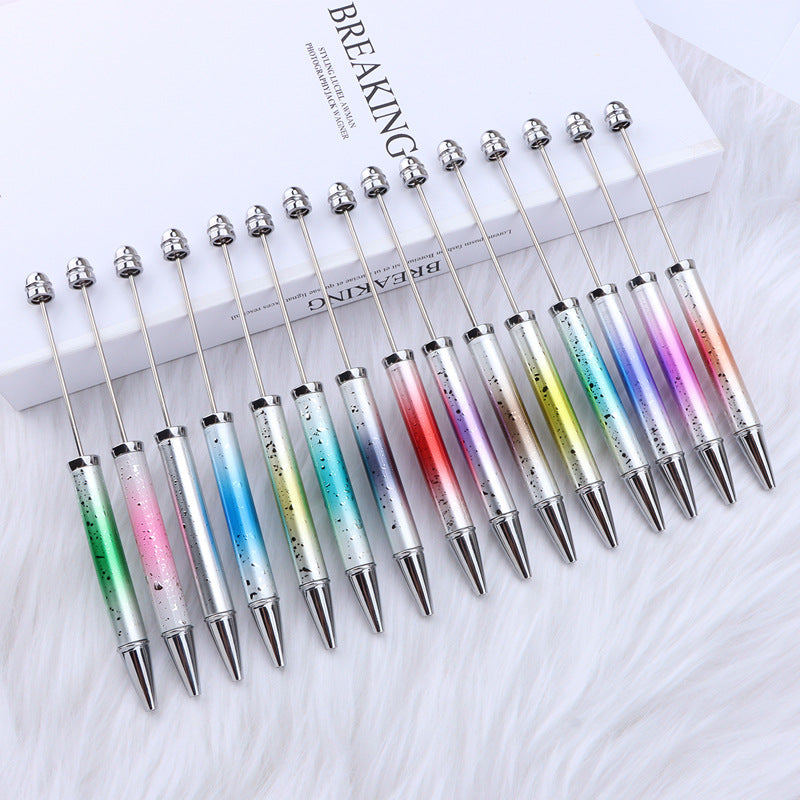 UV Plating Starry Sky Sequins Gradient Beadable Ballpoint Pens DIY Craft Supplies 4