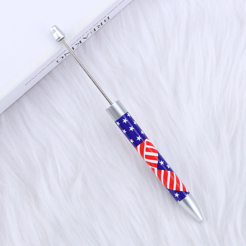 Long Printed Flag Sunflower Pattern Beadable Ballpoint Pens DIY Craft 5