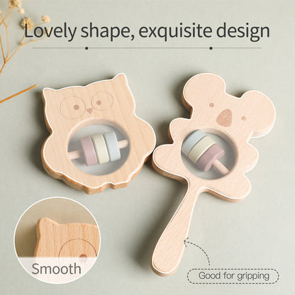 Wooden Koala Teether Toy for Babies Fine Motor Skills 4