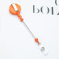 Retractable Beaded ID Keychain Plastic Retractable Badge Holder 19