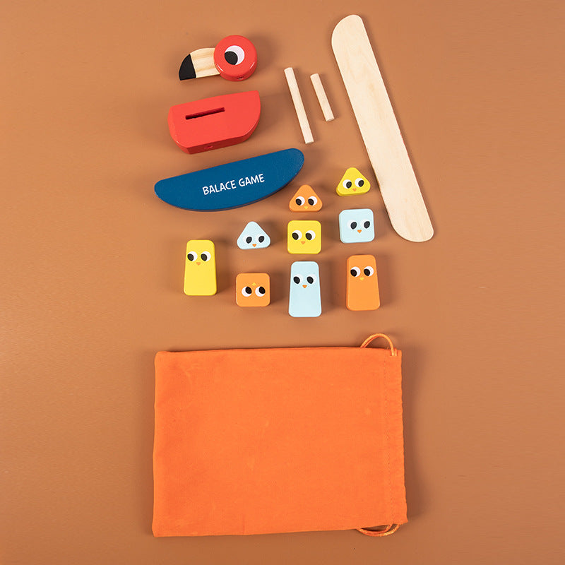 Wooden Flamingo Balance Beam Building Blocks Educational Toy 5