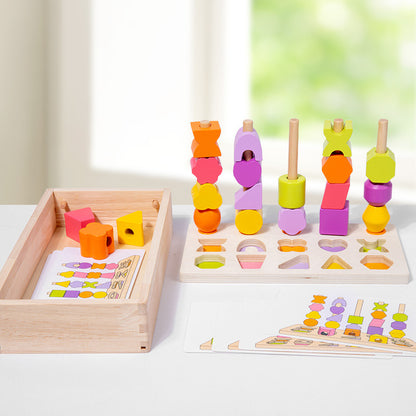 Wooden Montessori Toys Color Matching Sorting Toy for Toddlers 5