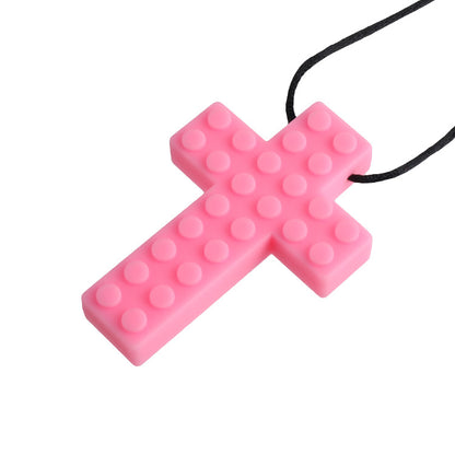 Silicone Cross Teething Necklace Sensory Fidget Toy 3 Pack 6